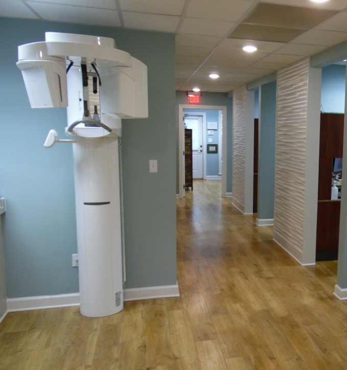 Cone beam scanner standing against wall in Jonesboro dental office